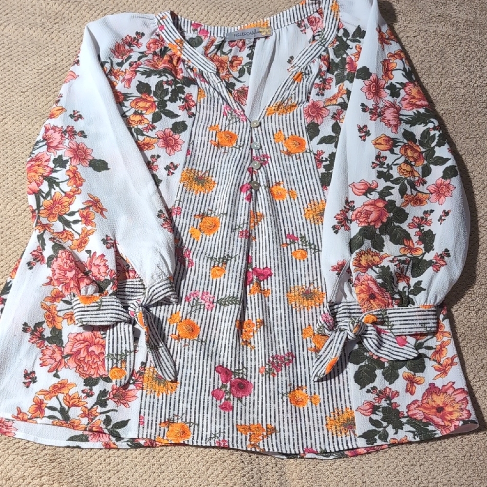 Figueroa And Flower Floral Long Sleeve Blouse